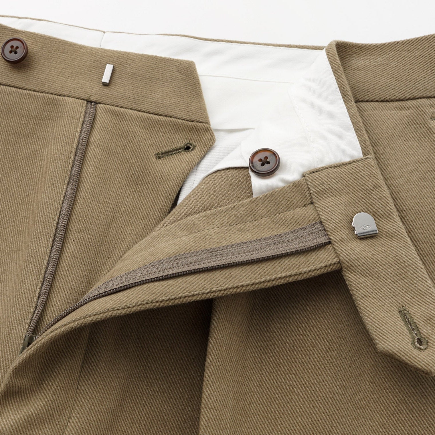 HEAVYWEIGHT PEACHED TWILL COTTON TROUSERS by B. MOSS - Image 3
