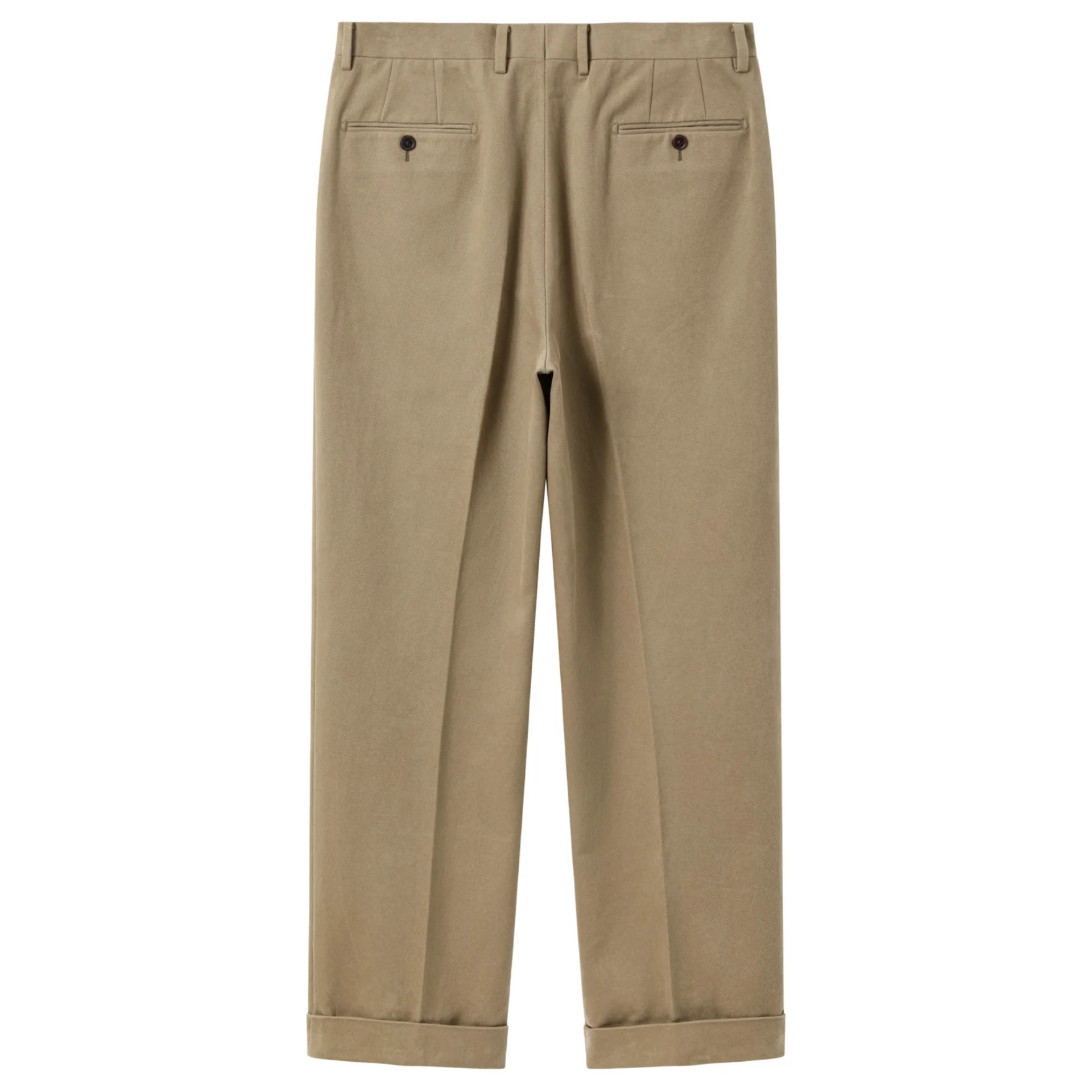 HEAVYWEIGHT PEACHED TWILL COTTON TROUSERS by B. MOSS - Image 5