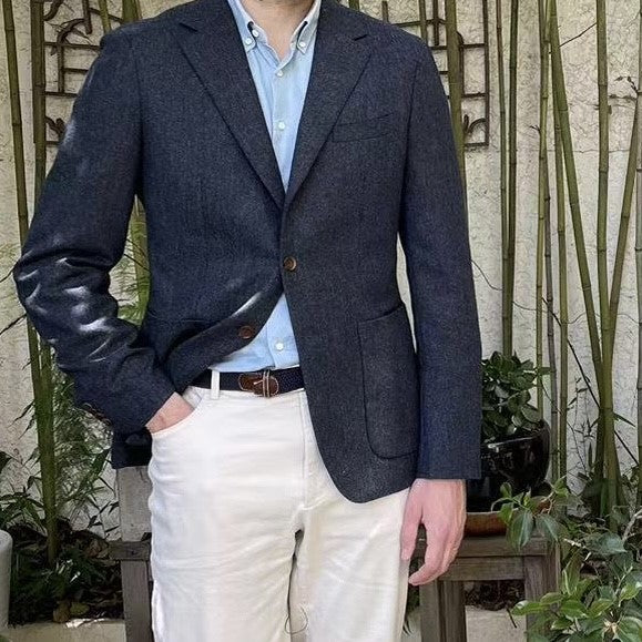 LAMBSWOOL PLAIN WEAVE BLAZER by A.MOON - Image 7