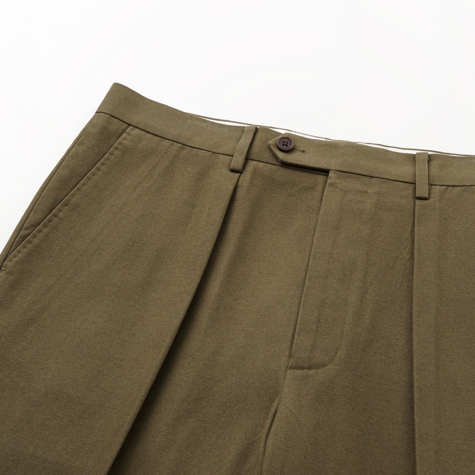MEDIUMWEIGHT SANDED CANVAS COTTON TROUSERS by B. MOSS - Image 3