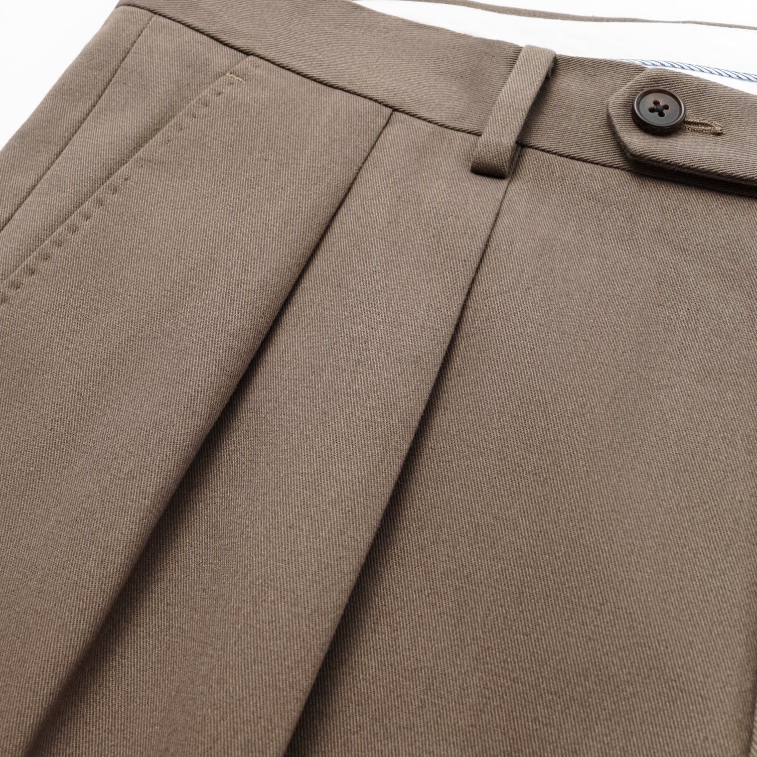 MEDIUMWEIGHT SANDED TWILL COTTON TROUSERS by B. MOSS - Image 10