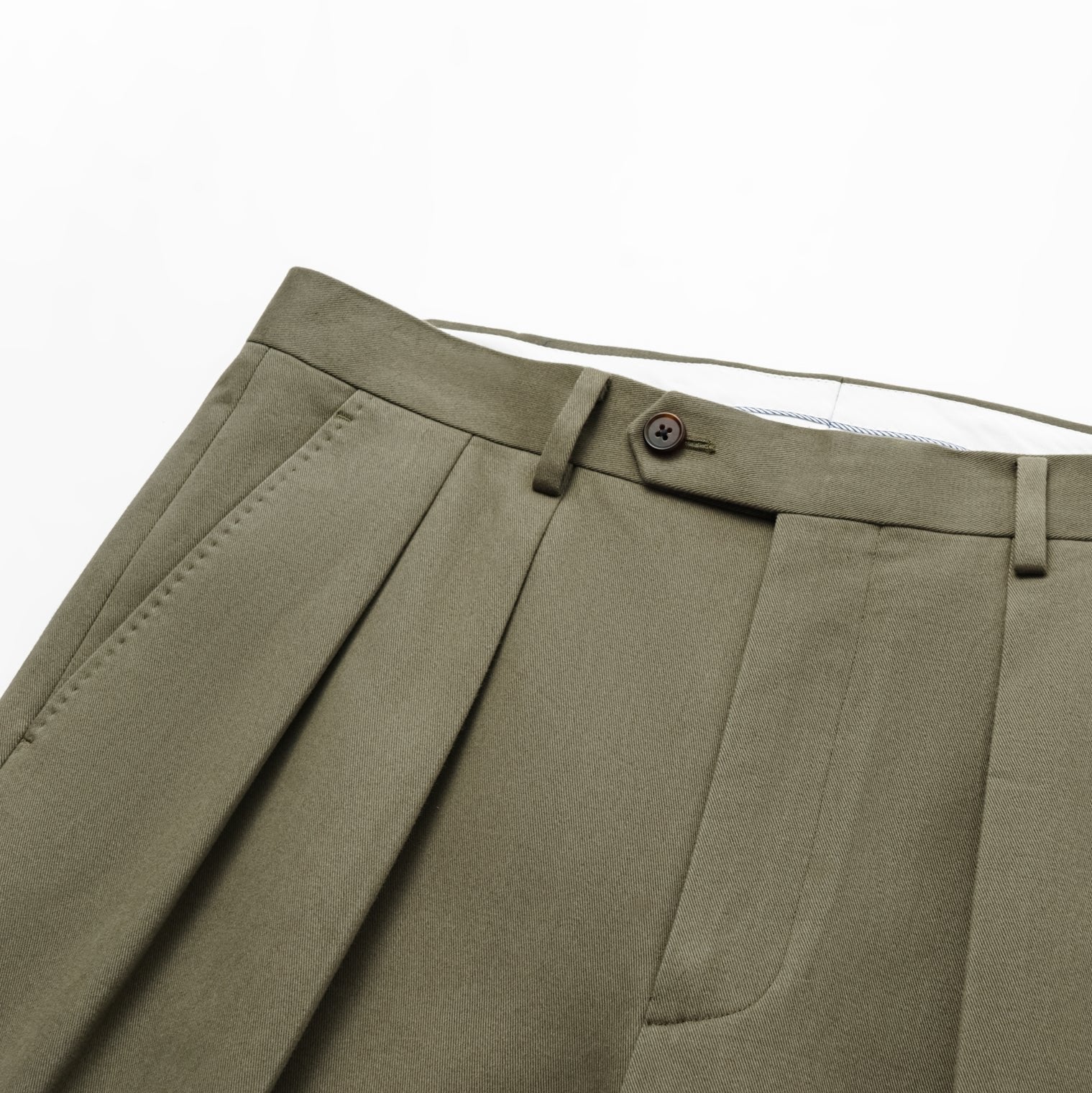 MEDIUMWEIGHT SANDED TWILL COTTON TROUSERS by B. MOSS - Image 5