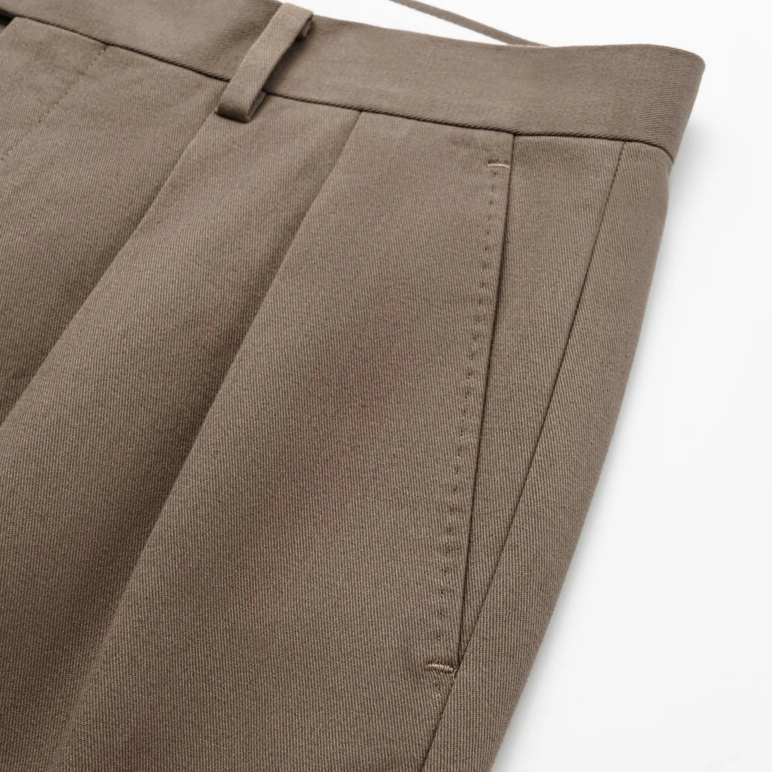 MEDIUMWEIGHT SANDED TWILL COTTON TROUSERS by B. MOSS - Image 9