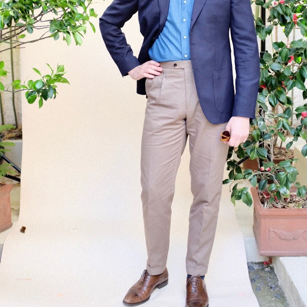 TWILL COTTON TROUSERS by B.MOSS - Image 3